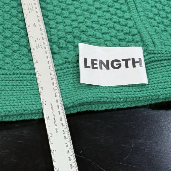 Moda International Kelly Green Full Zip Textured Cardigan Sweater Womens Medium - Picture 11 of 11